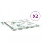 Preview: ARDEBO.de - Sitzkissen 2 Stk. Blattmuster 50x50x3 cm Stoff