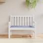 Preview: ARDEBO.de - Gartenbank-Auflage Blau&Weiß Gestreift 100x50x3cm Oxford-Gewebe
