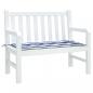 Preview: Gartenbank-Auflage Blau&Weiß Gestreift 100x50x3cm Oxford-Gewebe