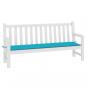 Preview: Gartenbank-Auflage Türkis 200x50x3 cm Stoff