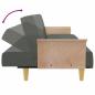 Preview: Schlafsofa mit Armlehnen Dunkelgrau Stoff