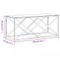 Preview: Couchtisch 110x45x45 cm Edelstahl und Glas