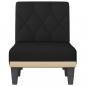 Preview: Chaiselongue Schwarz Stoff