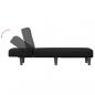 Preview: Chaiselongue Schwarz Stoff