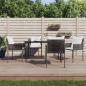 Preview: ARDEBO.de - 5-tlg. Garten-Essgruppe mit Kissen Poly Rattan und Stahl