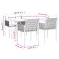 Preview: 5-tlg. Garten-Essgruppe mit Kissen Poly Rattan und Stahl