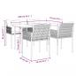 Preview: 5-tlg. Garten-Essgruppe mit Kissen Poly Rattan und Stahl