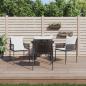 Preview: ARDEBO.de - 5-tlg. Garten-Essgruppe mit Kissen Poly Rattan und Stahl
