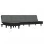 Preview: Schlafsofa in L-Form Dunkelgrau 255x140x70 cm Stoff