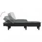 Preview: Schlafsofa in L-Form Dunkelgrau 255x140x70 cm Stoff
