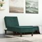 Preview: ARDEBO.de - Chaiselongue Dunkelgrün Samt