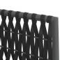 Preview: 7-tlg. Garten-Essgruppe mit Kissen Poly Rattan und Stahl