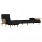 Preview: Schlafsofa in L-Form Schwarz 279x140x70 cm Stoff