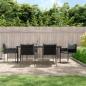 Preview: ARDEBO.de - 7-tlg. Garten-Essgruppe mit Kissen Poly Rattan und Stahl