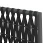 Preview: 7-tlg. Garten-Essgruppe mit Kissen Poly Rattan und Stahl
