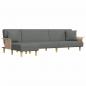 Preview: Schlafsofa in L-Form Dunkelgrau 279x140x70 cm Stoff