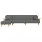 Preview: Schlafsofa in L-Form Dunkelgrau 279x140x70 cm Stoff