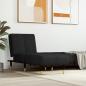 Preview: ARDEBO.de - Chaiselongue Schwarz Samt