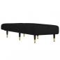 Preview: Chaiselongue Schwarz Samt