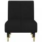 Preview: Chaiselongue Schwarz Samt