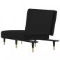 Preview: Chaiselongue Schwarz Samt