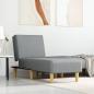 Preview: ARDEBO.de - Chaiselongue Hellgrau Stoff