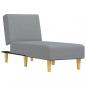 Preview: Chaiselongue Hellgrau Stoff