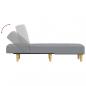 Preview: Chaiselongue Hellgrau Stoff