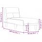 Preview: Chaiselongue Schwarz Stoff