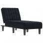 Preview: Chaiselongue Schwarz Samt