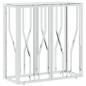 Preview: Konsolentisch 70x30x70 cm Edelstahl und Glas