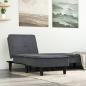Preview: ARDEBO.de - Chaiselongue Dunkelgrau Samt
