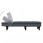 Preview: Chaiselongue Dunkelgrau Samt