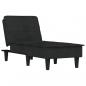 Preview: Chaiselongue Schwarz Samt