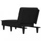 Preview: Chaiselongue Schwarz Samt