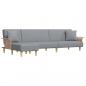 Preview: Schlafsofa in L-Form Hellgrau 279x140x70 cm Stoff