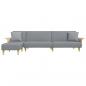 Preview: Schlafsofa in L-Form Hellgrau 279x140x70 cm Stoff