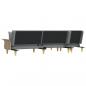 Preview: Schlafsofa in L-Form Hellgrau 279x140x70 cm Stoff