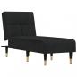 Preview: Chaiselongue Schwarz Samt