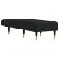Preview: Chaiselongue Schwarz Samt