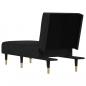 Preview: Chaiselongue Schwarz Samt