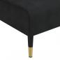Preview: Chaiselongue Schwarz Samt