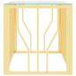 Preview: Couchtisch 110x45x45 cm Edelstahl und Glas