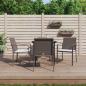 Preview: ARDEBO.de - 5-tlg. Garten-Essgruppe mit Kissen Poly Rattan und Stahl