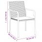 Preview: 7-tlg. Garten-Essgruppe mit Kissen Poly Rattan und Stahl