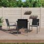 Preview: ARDEBO.de - 5-tlg. Garten-Essgruppe mit Kissen Poly Rattan und Stahl