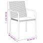 Preview: 7-tlg. Garten-Essgruppe mit Kissen Poly Rattan und Stahl