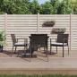 Preview: ARDEBO.de - 5-tlg. Garten-Essgruppe mit Kissen Poly Rattan und Stahl
