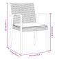 Preview: 5-tlg. Garten-Essgruppe mit Kissen Poly Rattan und Stahl