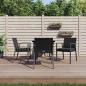 Preview: ARDEBO.de - 5-tlg. Garten-Essgruppe mit Kissen Poly Rattan und Stahl